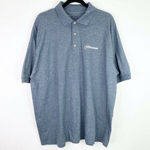 Gildan Dry Blend Americrown Gray Polo Top Shirt Size XL Mens